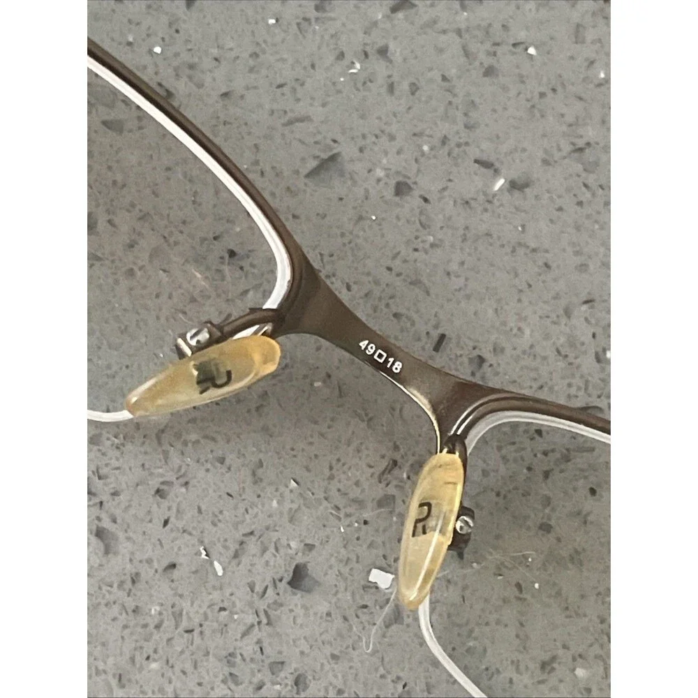 Rampage R165 LBRN 49-18-135 Brown Metal Flex  Half Rim Eyeglasses Frames ONLY